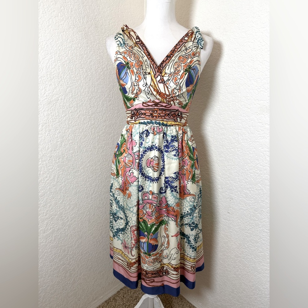 Anthropologie Collette‎ Dinnigan silk dress. Tied Acionna Size 2